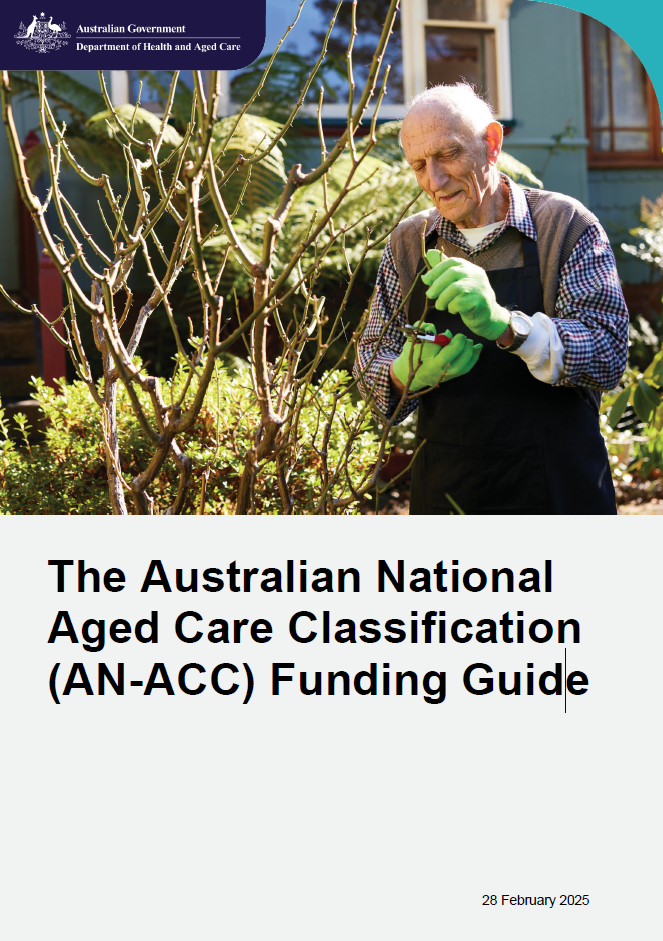 Cover image_The Australian National Aged Care Classification (AN-ACC) funding guide (Feb 2025)