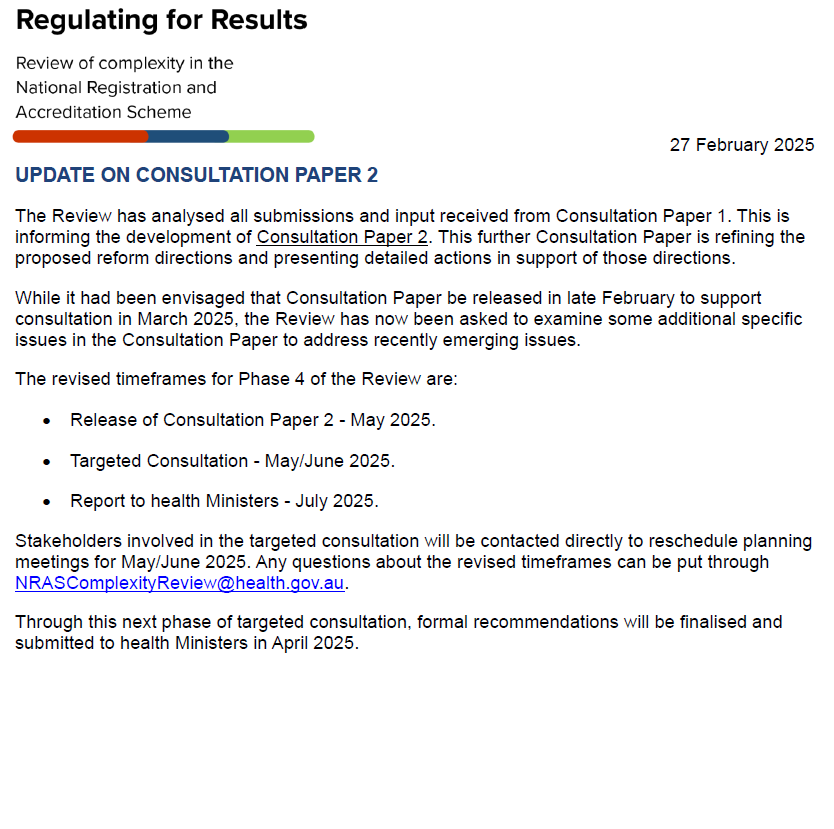 NRAS Complexity Review update – Progess update on Consultation Paper 2