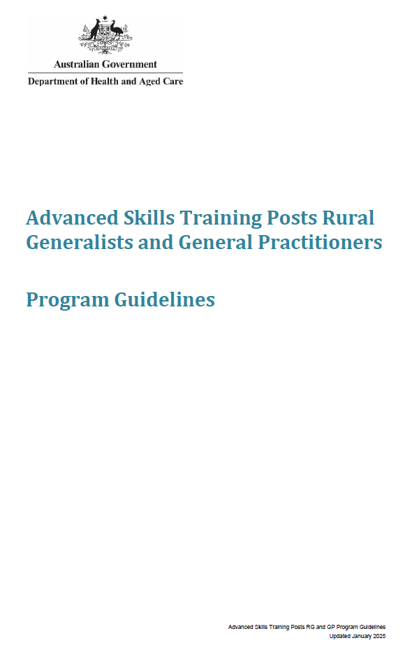 Advanced Skills Training Posts Rural Generalists and General Practitioners – Program Guidelines