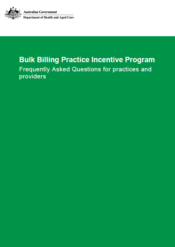 Bulk Billing Incentive Program FAQs - cover page