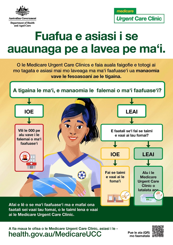 Deciding where to go when you have an illness or injury (Samoan)