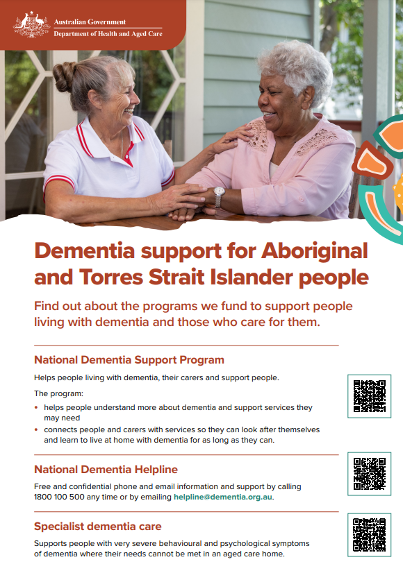 Cover page_Dementia support for Aboriginal and Torres Strait Islander people (March 2025)