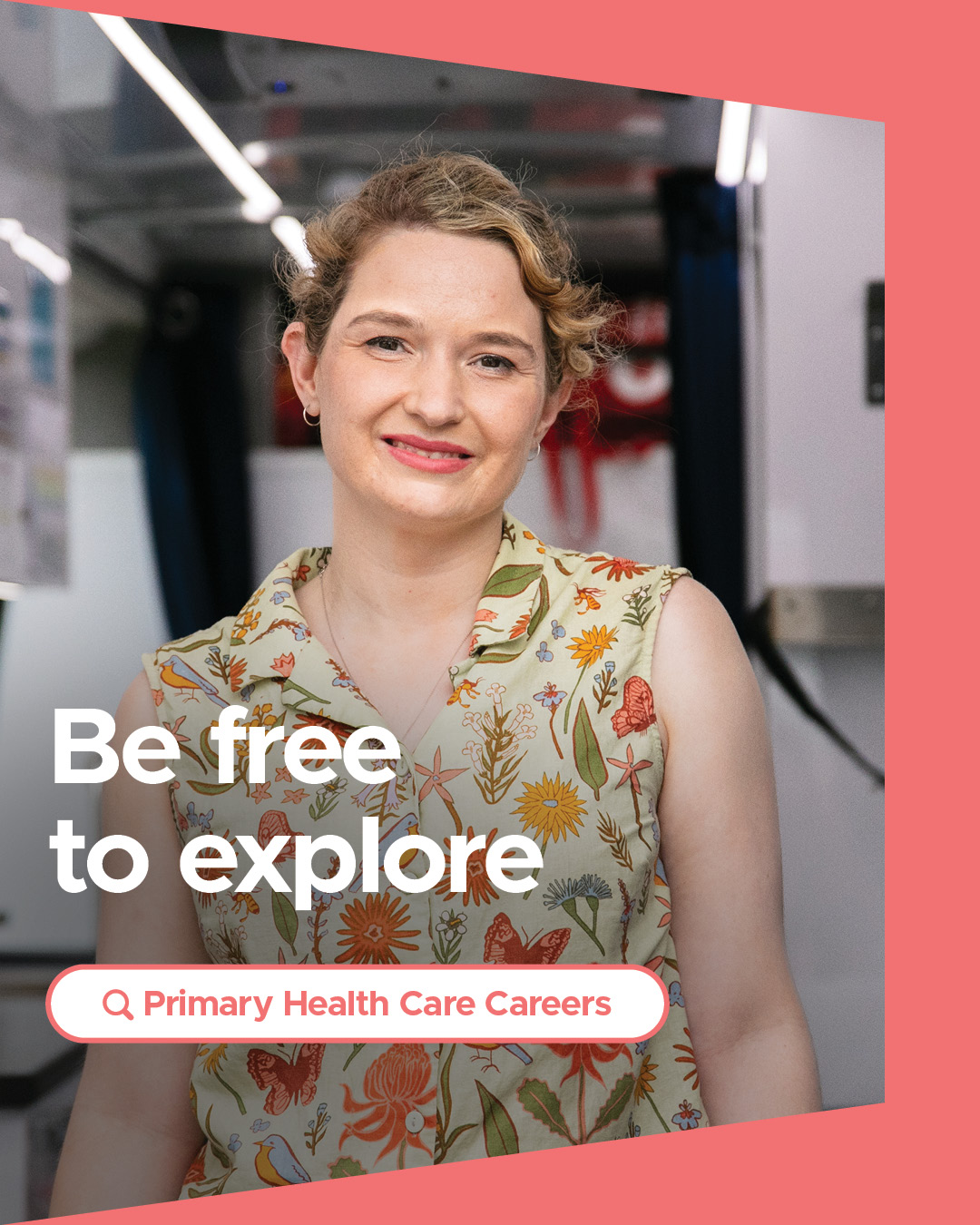 Social media tile to support primary health care careers.