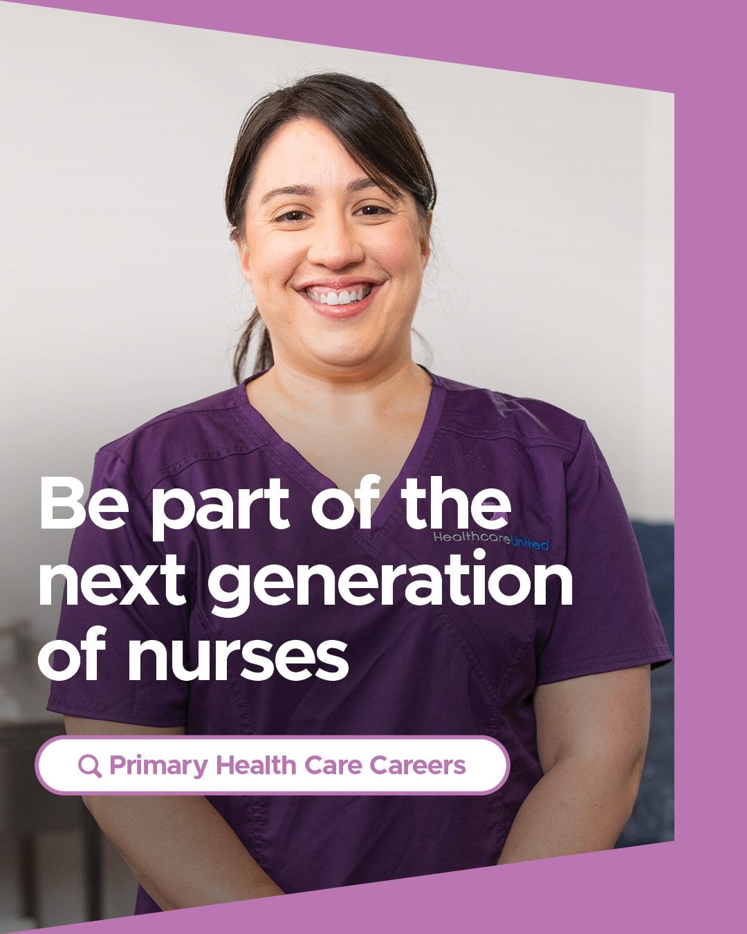 Social media tile to support primary health care careers.