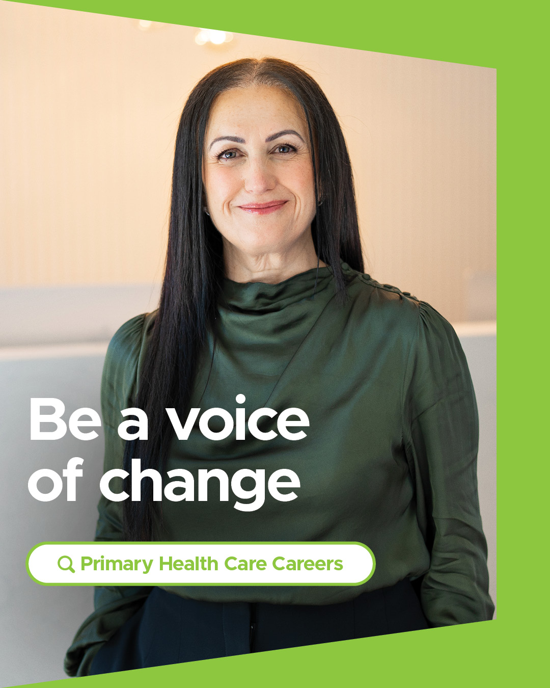 Social media tile to support primary health care careers.
