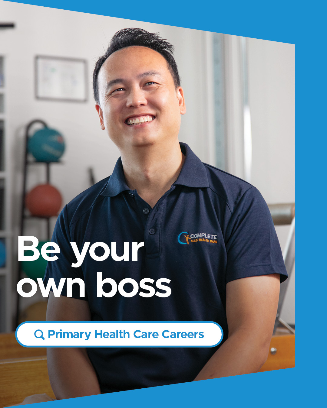Social media tile to support primary health care careers.