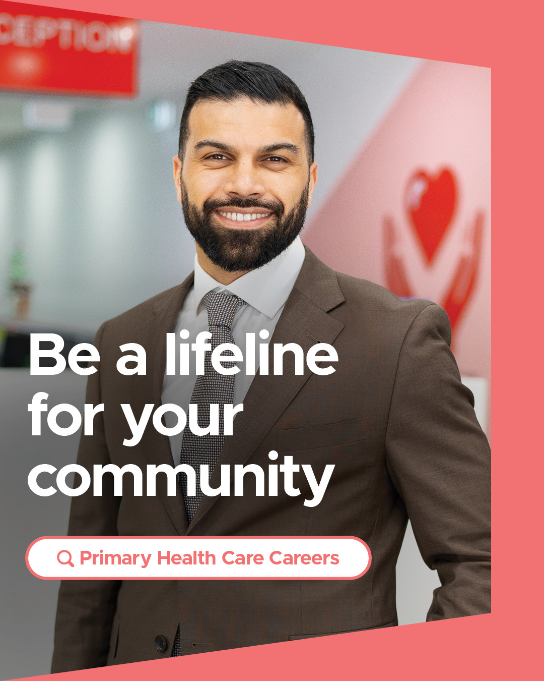 Social media tile to support primary health care careers.