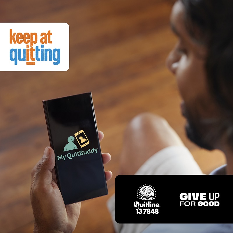 Keep at quitting (version 1) – First Nations social media tile