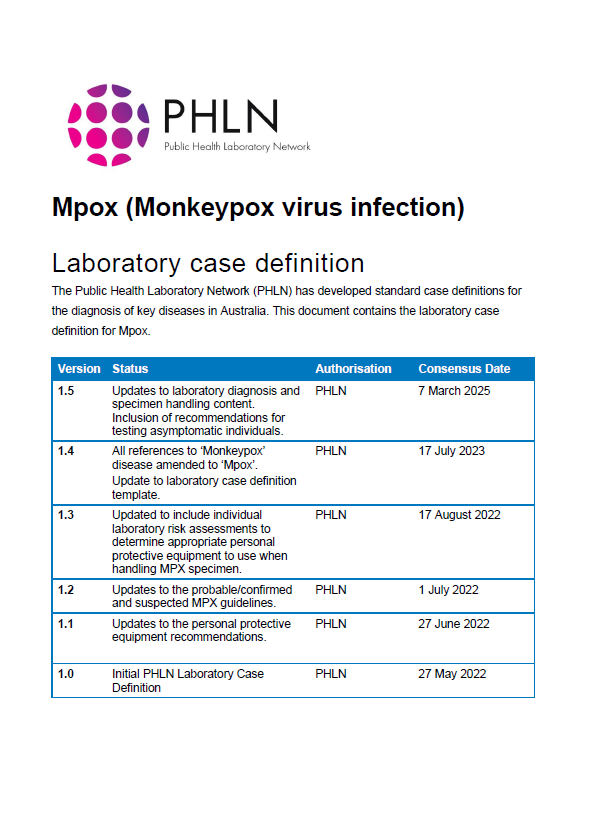 Monkeypox – Laboratory case definition