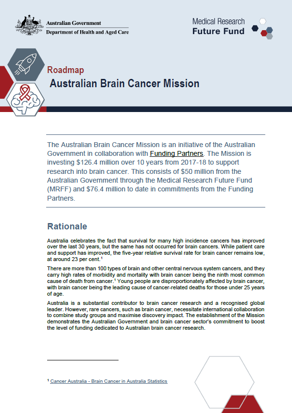 MRFF Australian Brain Cancer Mission Roadmap