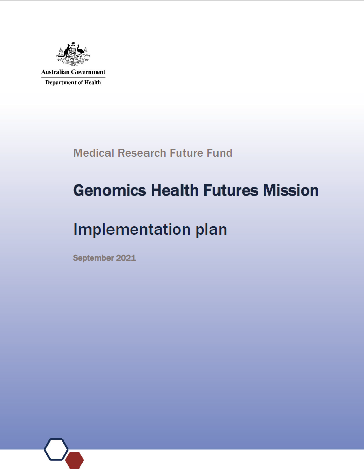 MRFF Genomics Health Futures Mission Implementation Plan – September 2021