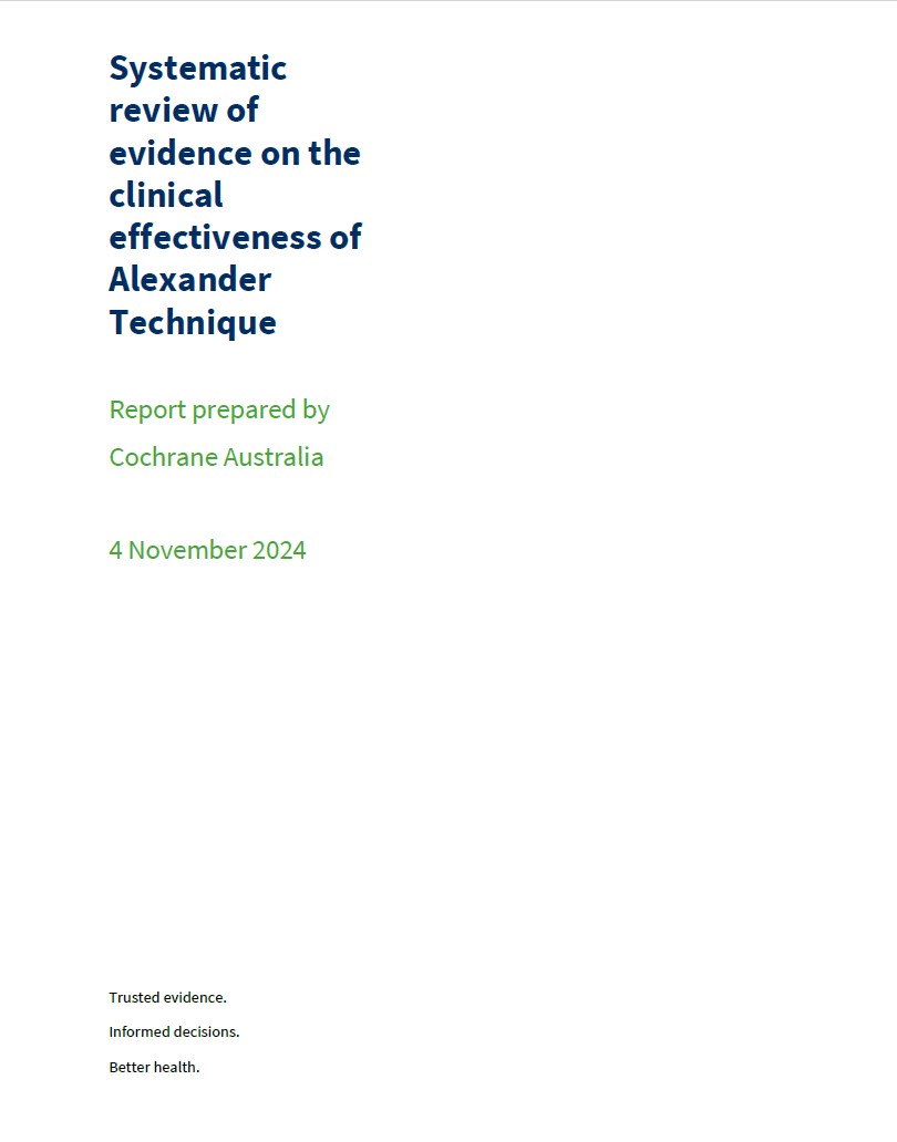 Natural Therapies Review 2024 – Alexander Technique evidence evaluation