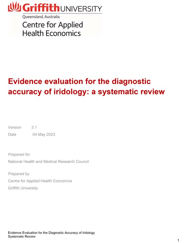 Natural Therapies Review 2024 – Iridology evidence evaluation