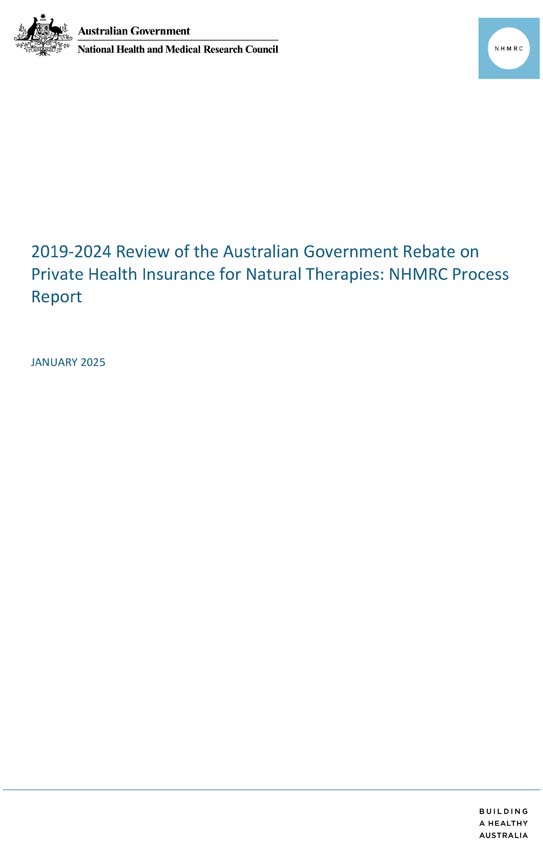 Natural Therapies Review 2024 – NHMRC process report