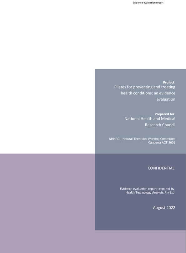 Natural Therapies Review 2024 – Pilates evidence evaluation