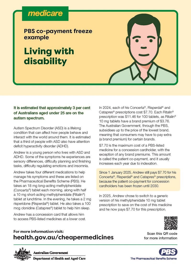 PBS co-payment freeze case study – Andrew