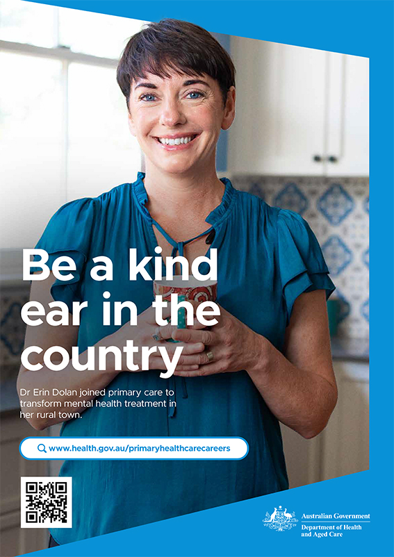 Poster to support primary health care careers.