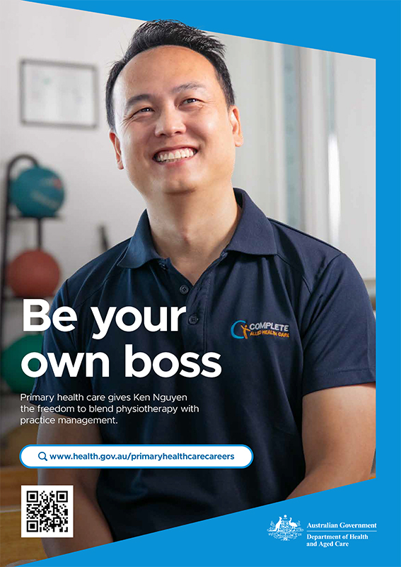 Poster to support primary health care careers.
