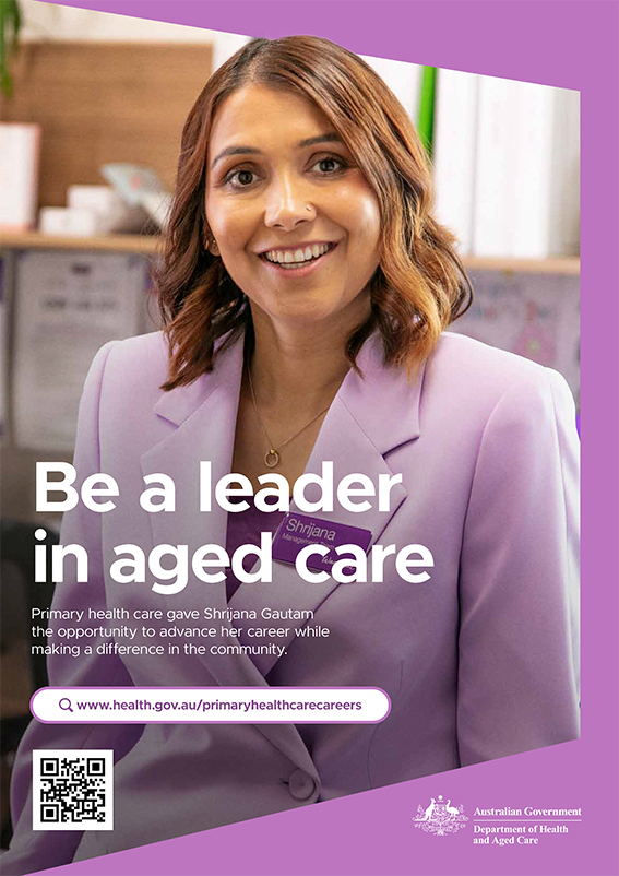 Poster to support primary health care careers.