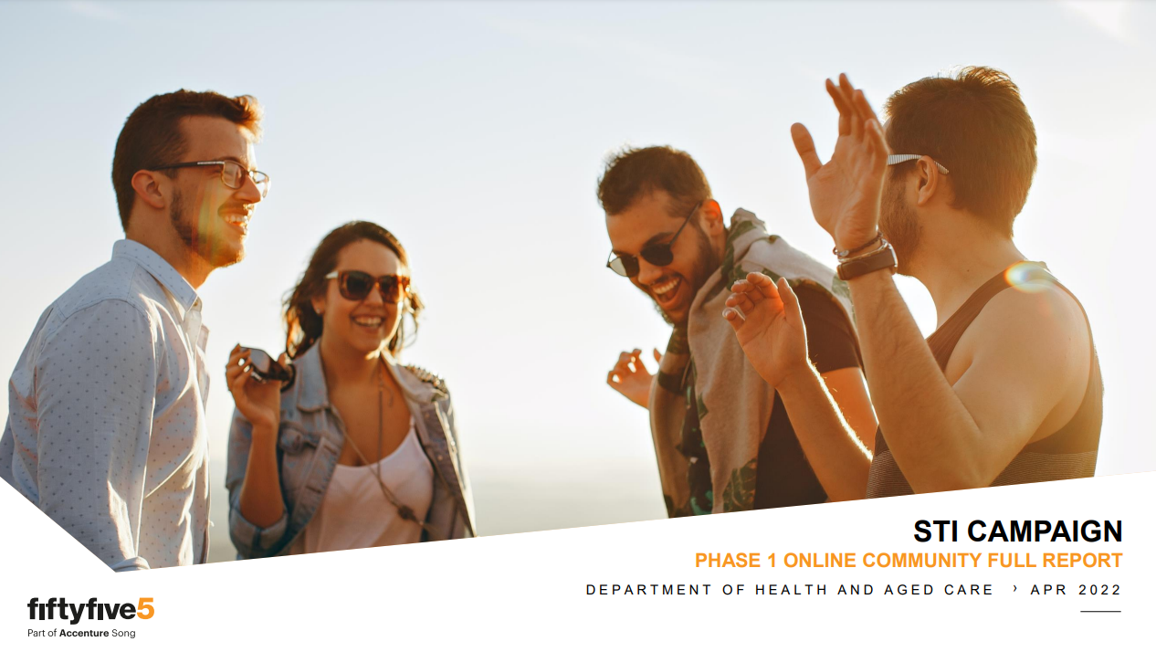 Cover image_STI Campaign Phase 1 online community report