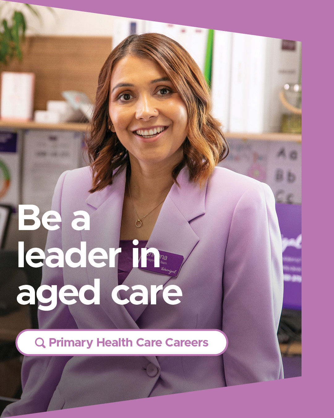 Social media tile to support primary health care careers.