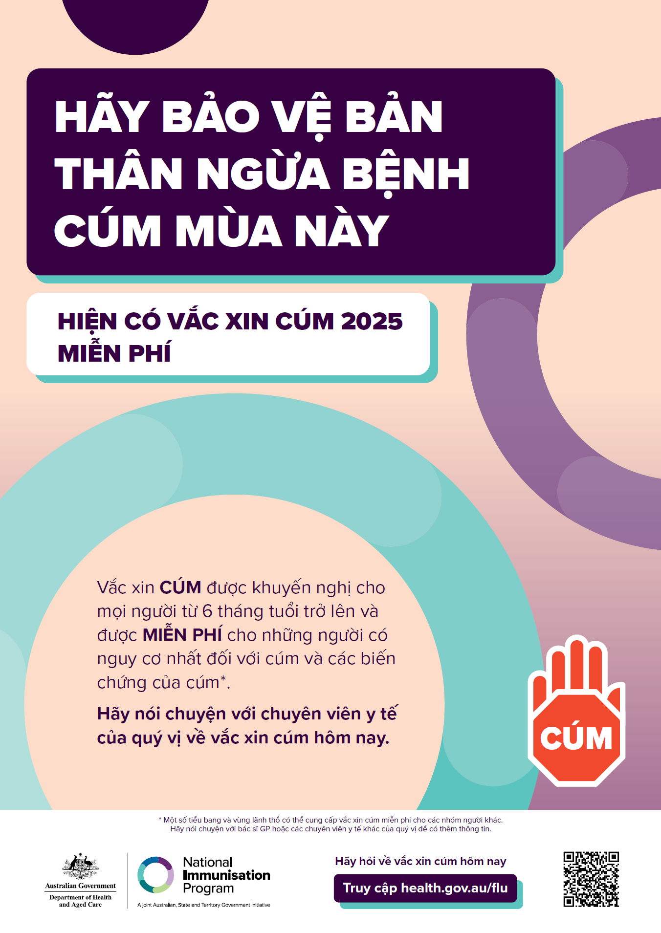 Chủng ngừa cúm 2025 – Áp phích thông tin