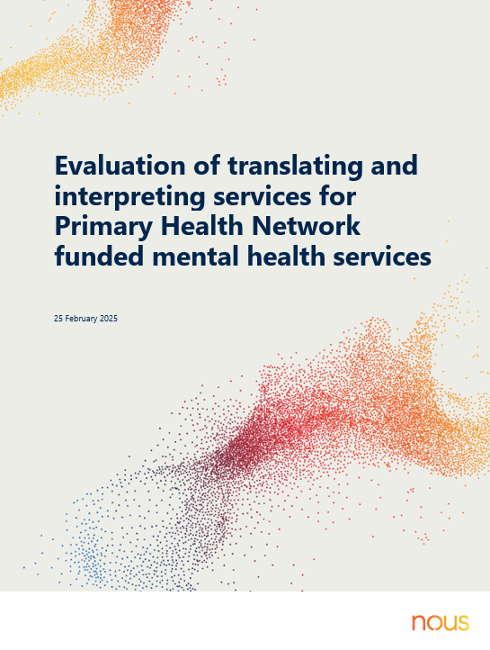 ​​​Evaluation of translating and interpreting services for Primary Health Network funded mental health services​​