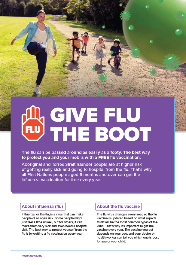 Influenza (flu) vaccination for Aboriginal and Torres Strait Islander people – Fact sheet