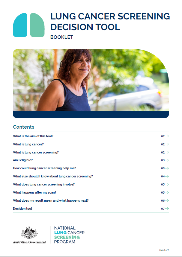 National Lung Cancer Screening Program – Lung cancer screening decision tool