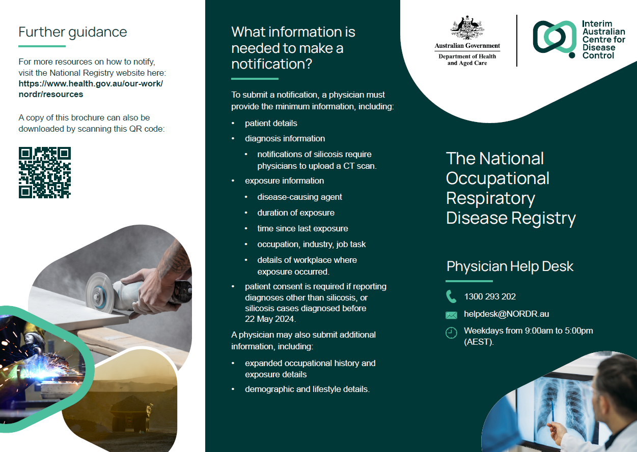 National Occupational Respiratory Disease Registry brochure