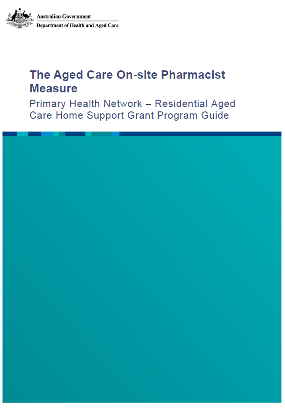 Cover page_Residential Aged Care Home Support Grant Program Guide