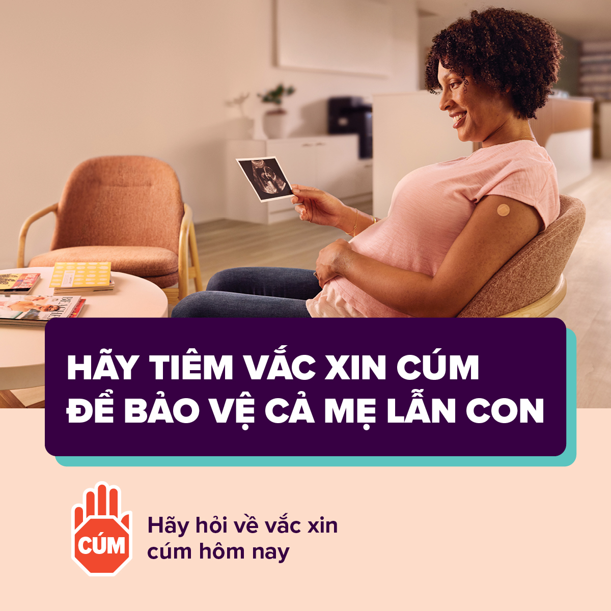 Hãy tiêm vắc xin cúm để bảo vệ cả mẹ lẫn con – Ô chữ cho truyền thông xã hội  