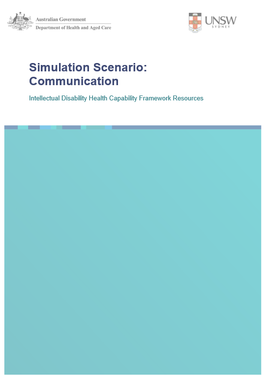 Cover page for the Simulation Scenario Communication
