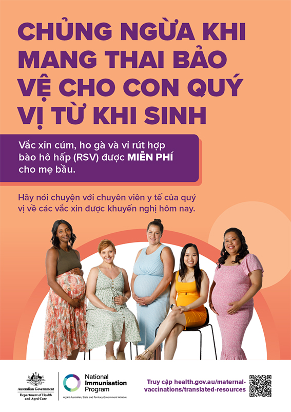 Tờ thông tin về chủng ngừa khi mang thai cho người tiêu dùng 