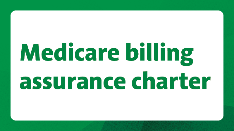 Medicare billing assurance charter