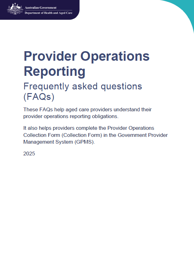 Provider Operations Reporting – FAQs (May 2025)