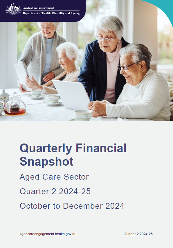 Cover page for the Quarterly Financial Snapshot (qtr 2)