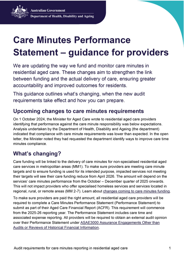 Provider guidance 