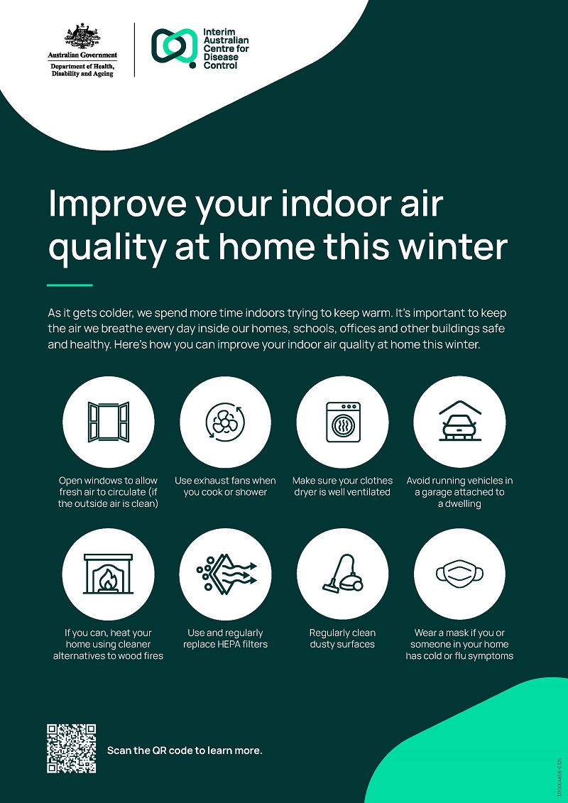 Image of the ​​Improve your indoor air quality at home this winter​ poster