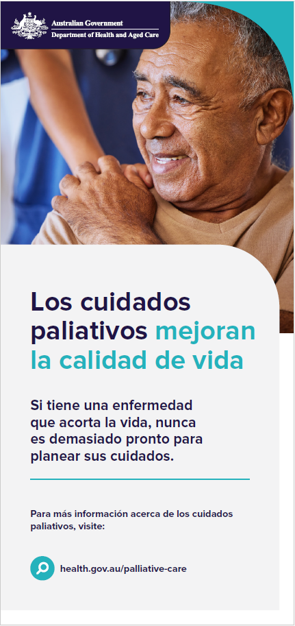 Folleto informativo para personas que reciben cuidados paliativos