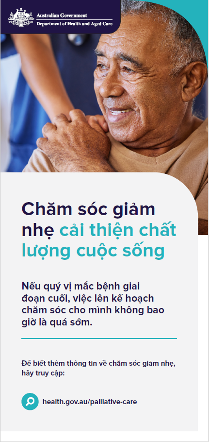 Tờ rơi cho người dùng dịch vụ chăm sóc giảm nhẹ