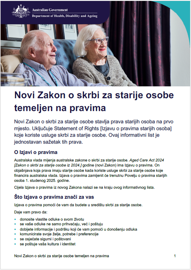 Novi Zakon o skrbi za starije osobe za prava starijih osoba