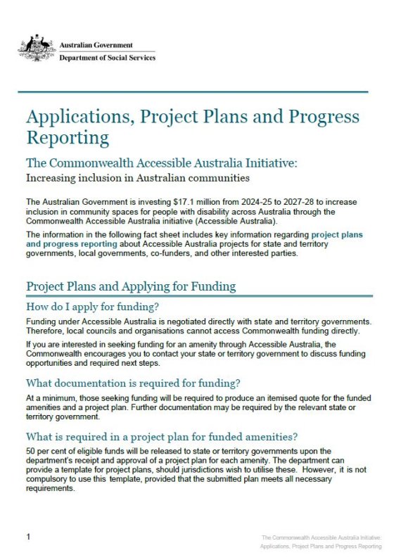 Applications, Project Plans and Progress Reporting cover page
