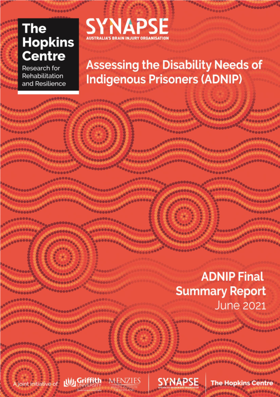 Assessing the Disability needs of Indigenous Prisoners Cover page