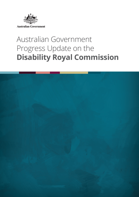Australian Government Progress Update on the Disability Royal Commission cover page