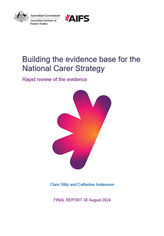 Australian Institute of Family Studies scoping review cover page