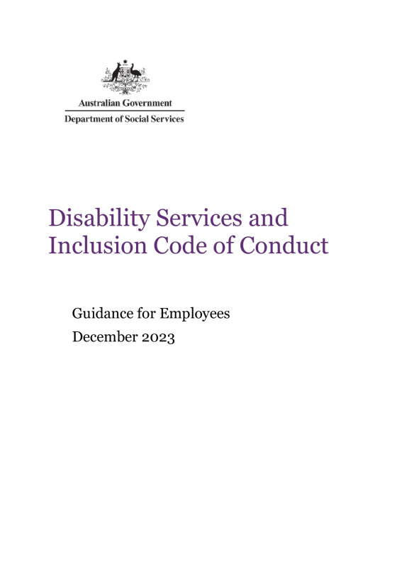 Code of Conduct Guidance for Employees cover page