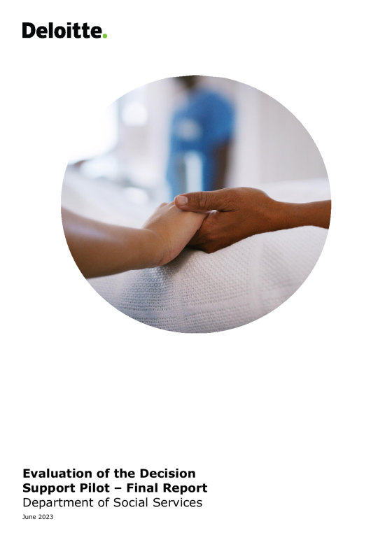 Decision Support Pilot Evaluation Report cover page