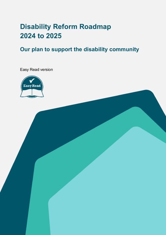 Easy Read version of Disability Reform Roadmap cover image