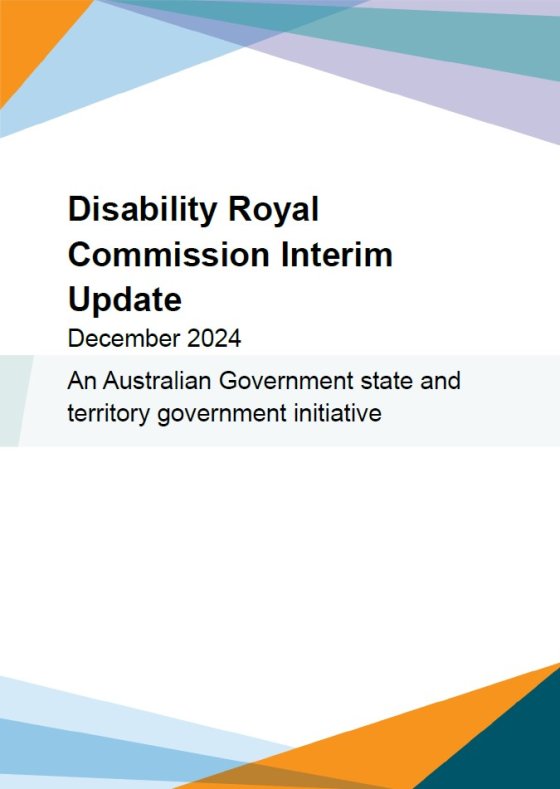 Disability Royal Commission Interim update – December 2024 cover page